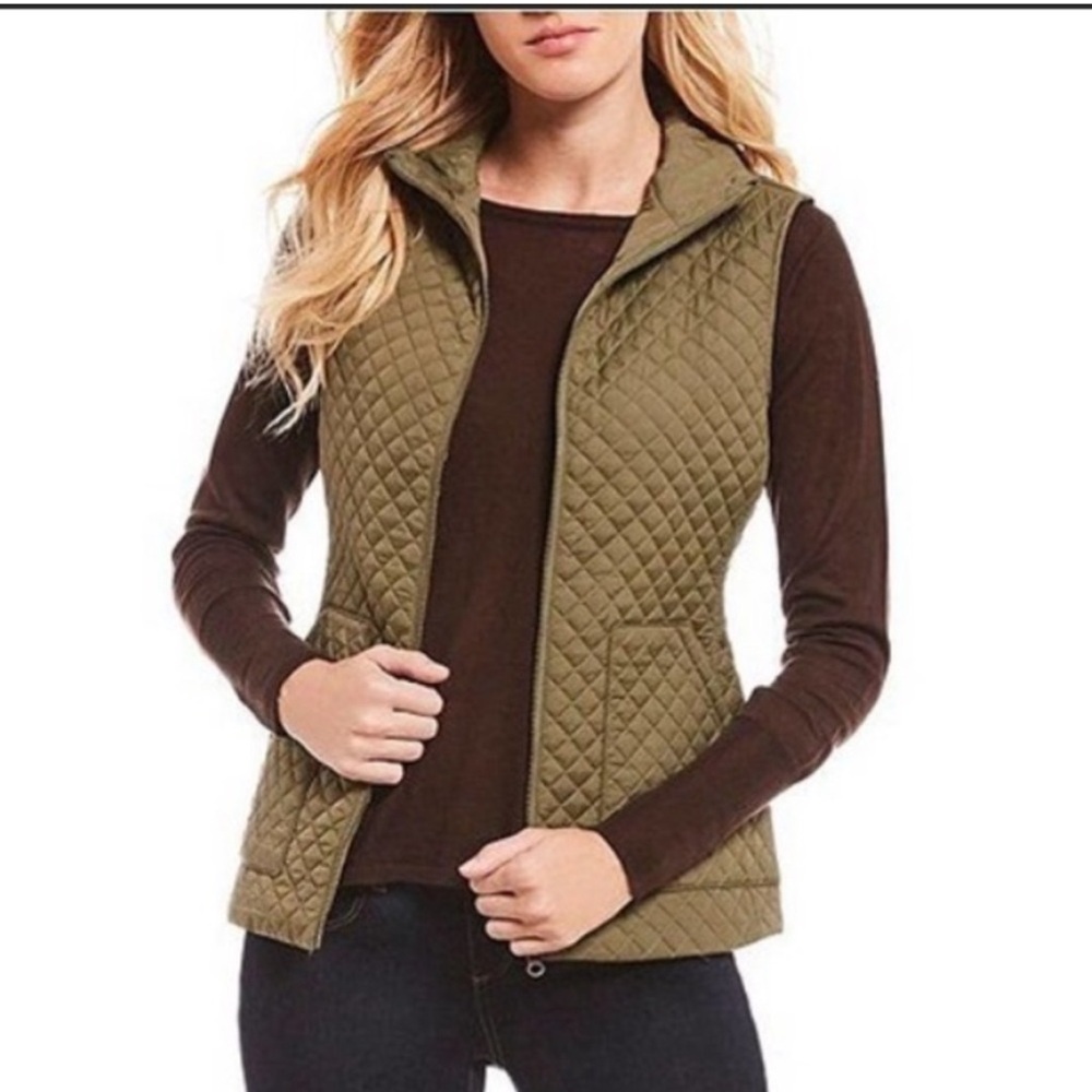 Daniel Cremieux Karli Olive green quilted Vest C1